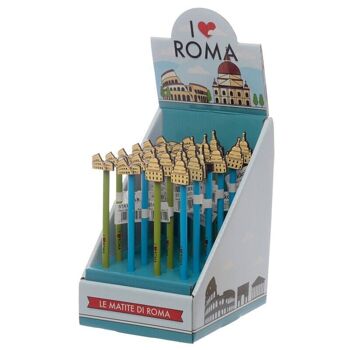 Crayon I Heart Roma avec Topper PVC 3