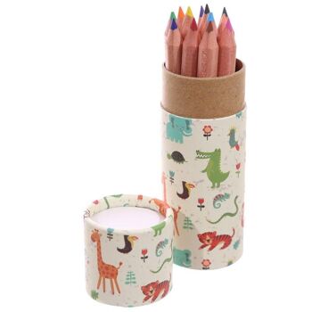 Pot à crayons Zoouniverse avec 12 crayons de couleur 4