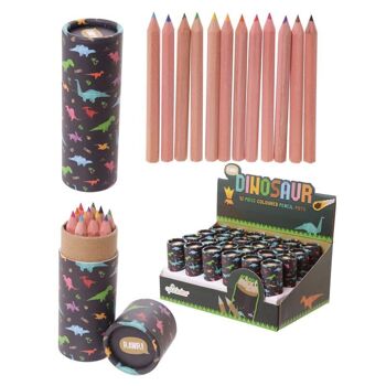 Pot à crayons dinosaure RAWR avec 12 crayons de couleur 1