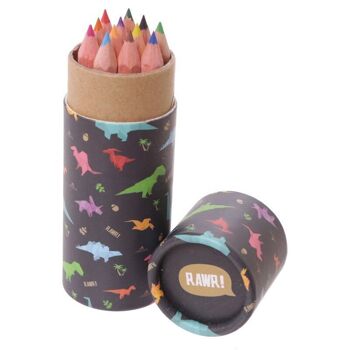 Pot à crayons dinosaure RAWR avec 12 crayons de couleur 3
