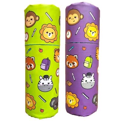 Adoramals Zoo Pencil Pot with 12 Colouring Pencils