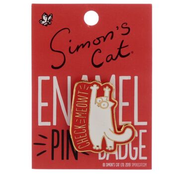 Insigne d'épingle en émail CHECK MEOWT Simon's Cat à collectionner 4