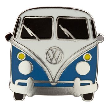 Insigne à épingle en émail bleu Volkswagen VW T1 Camper Bus 2
