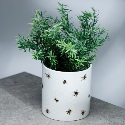 The Nectar Meadows Bee Ceramic Indoor Plant Pot - Large