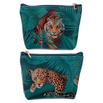 Sac à main en PVC Big Cat à pois et rayures 7