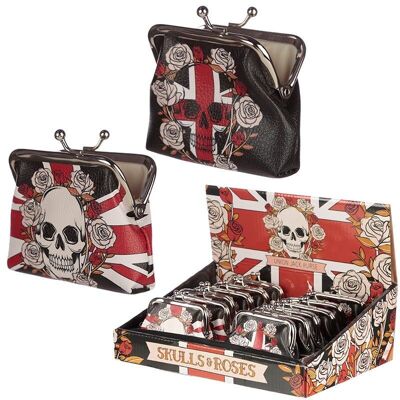 Skulls and Roses Union Jack Tic Tac Purse