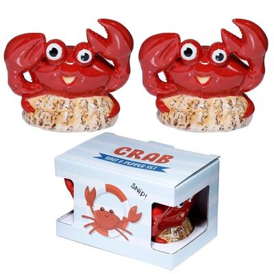 Cartoon Crab Ceramic Salt and Pepper Set