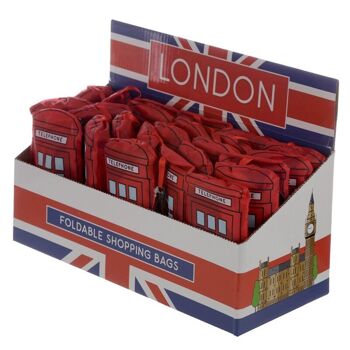 Sac Shopping Pliable - London Icons Red Telephone Box 4