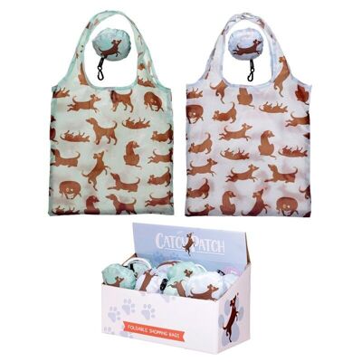 Foldable Reusable Shopping Bag - Catch Patch Dog