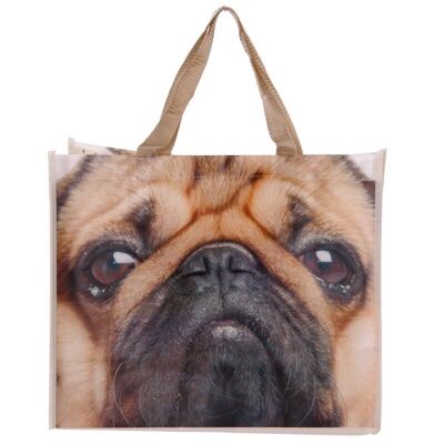 Bolsa de compras reutilizable Pug