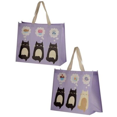 Bolsa de compras reutilizable Feline Fine Cat