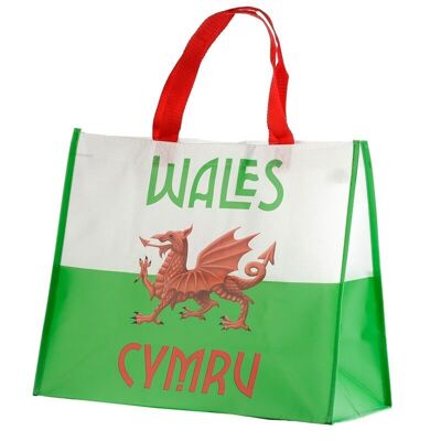 Borsa per la spesa riutilizzabile Wales Cymru Welsh Dragon