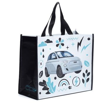 Fiat 500 Bouteilles Plastique Recyclées RPET Sac de Courses Réutilisable 8