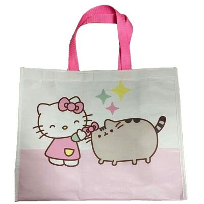 Hello Kitty & Pusheen the Cat RPET Bolsa de compras reutilizable