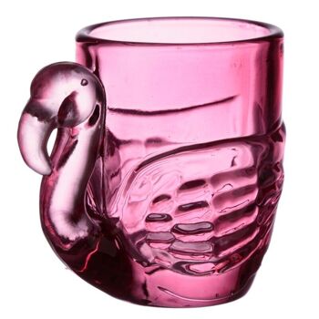 Lot de 2 verres à shot en verre Flamingo Pink (90ml) 3