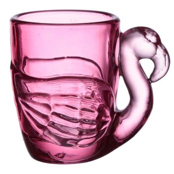 Lot de 2 verres à shot en verre Flamingo Pink (90ml) 5