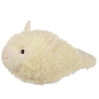 Plush Cream Alpaca Giant Single Slipper Foot Warmer