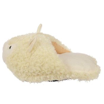 Chauffe-pieds simple géant en alpaga crème en peluche 7