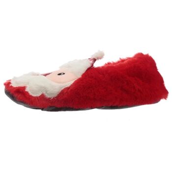 Chaussons Chauffe-pieds en Peluche Père Noël de Noël (Taille Unique) 4