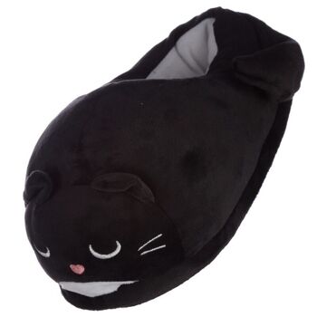 Pantoufles Feline Fine Black Cat (taille unique unisexe) 2
