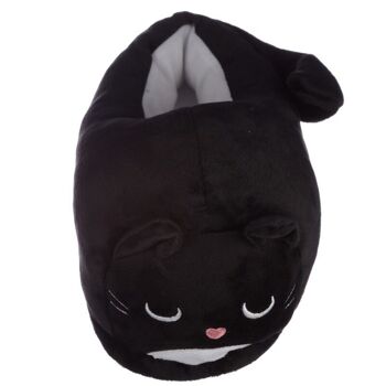 Pantoufles Feline Fine Black Cat (taille unique unisexe) 3