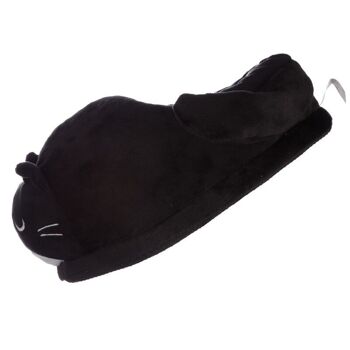 Pantoufles Feline Fine Black Cat (taille unique unisexe) 5