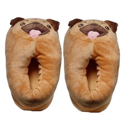 Pantuflas Mopps Pug (Unisex Talla Única)