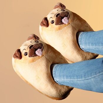 Chaussons Mopps Pug (Taille unique unisexe) 2