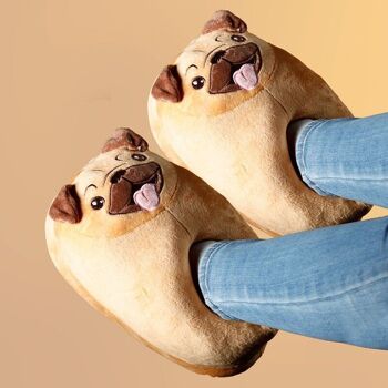 Chaussons Mopps Pug (Taille unique unisexe) 7