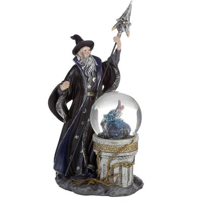 Spirit of the Sorcerer - Ice Dragon Wizard Snow Globe