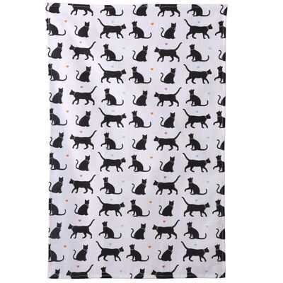 Poly Cotton Tea Towel - I Love My Cat