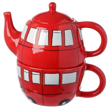 Ensemble théière et tasse en céramique Routemaster Bus pour 1 3