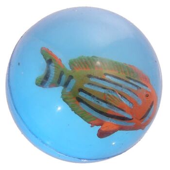 Balle rebondissante en caoutchouc pour poissons tropicaux 3D (baignoire en plastique) 2