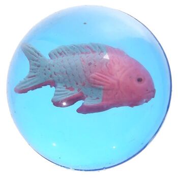 Balle rebondissante en caoutchouc pour poissons tropicaux 3D (baignoire en plastique) 5