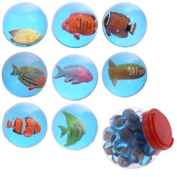 Balle rebondissante en caoutchouc pour poissons tropicaux 3D (baignoire en plastique) 6