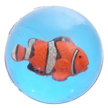 Balle rebondissante en caoutchouc pour poissons tropicaux 3D (baignoire en plastique) 8