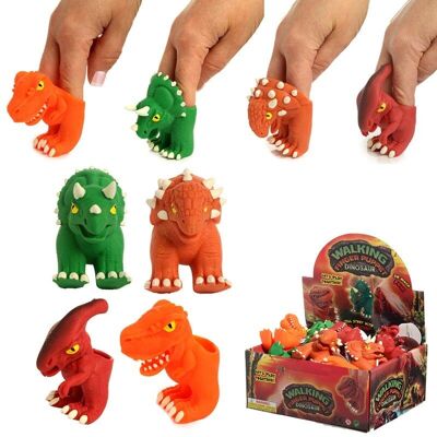 Marioneta de dedo de dinosaurio andante
