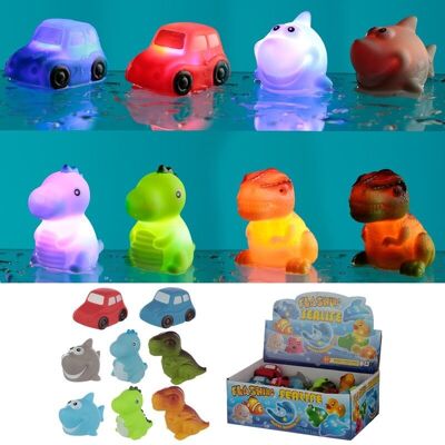 Animals and Cars Floating Light Up Bath Time Toy