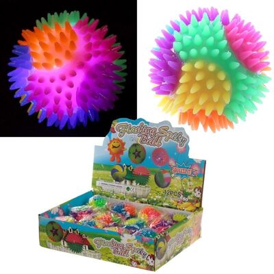 Spiky LED Flashing Bouncy Ball 7cm