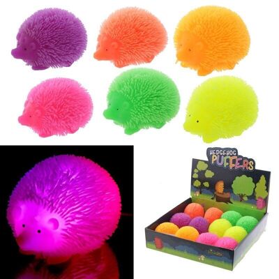 Hedgehog Squidgy Light Up LED Puff Pet