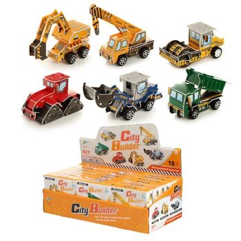 Bricolage Puzzle Construction Truck Pull Back Action Toy 1