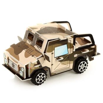 Bricolage Puzzle Camouflage Voiture Pull Back Action Toy 5