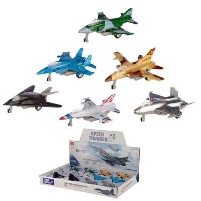 Speed Thunder Jet Fighter Plane Pull Back Action Toy