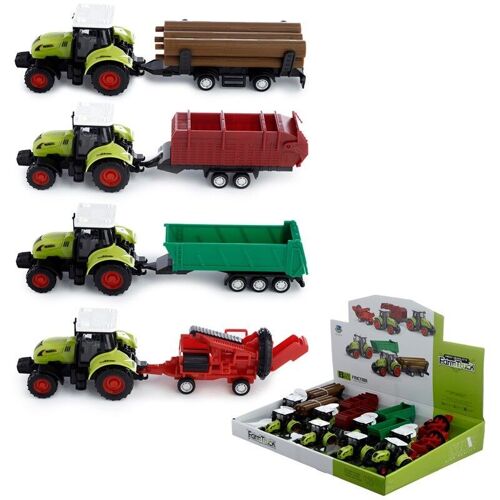 Farm Tractor & Trailer Friction Action Toy