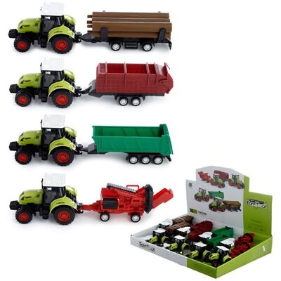 Landwirtschaftstraktor & Anhänger Reibungsaktionsspielzeug