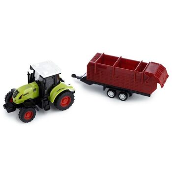 Jouet d'action à friction pour tracteur agricole et remorque 8
