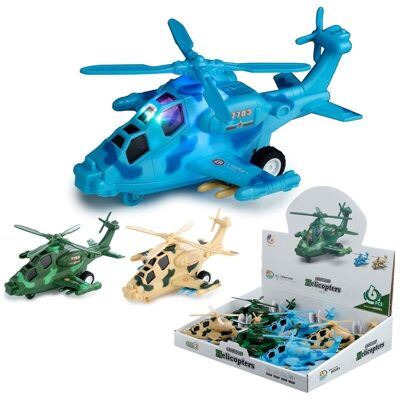 Helicopter Friction Light Up with Sound Action Toy