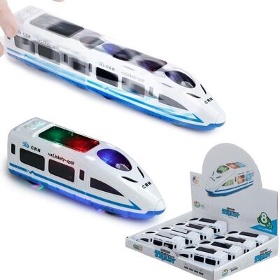 L'attrito del treno ad alta velocità si illumina con un giocattolo d'azione sonoro