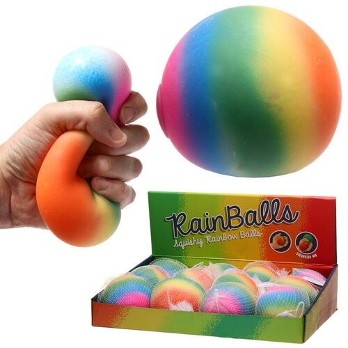 Rainbow Squeezy Stress Ball 9cm