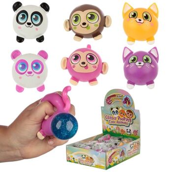 Squeezy Glitter Caca Animaux Mignons 1